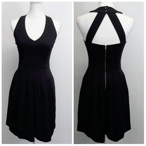 Banana Republic Black Halter Knit Dress Pockets